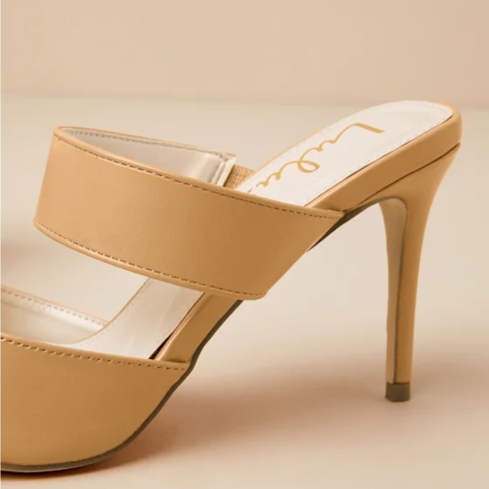 Lulu's Tan Faire Mules - Picture 5 of 8